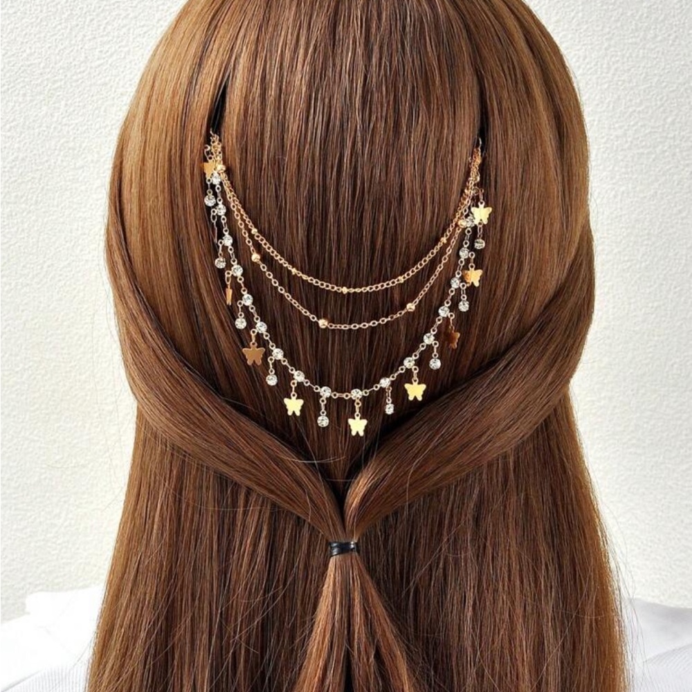 SHEIN Gold Star Chain Hair Accessory